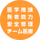 医学推論 発表能力 安全管理 チーム医療