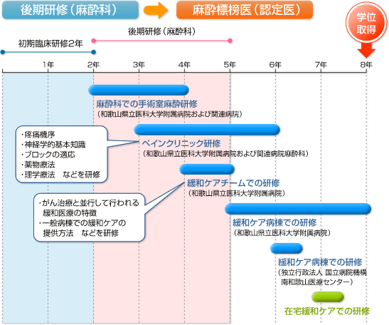 後期研修(麻酔科)→麻酔標榜医(認定医)