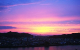 紀三井寺の夕焼け