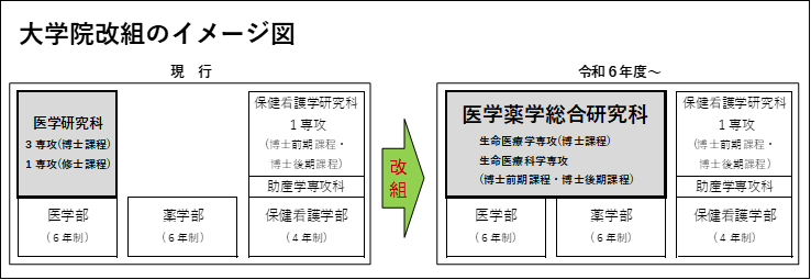 大学院改組のイメージ図