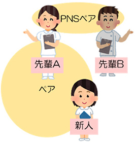 図：新人看護師の位置づけ 4月