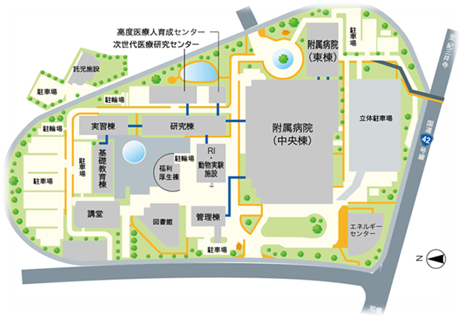 紀三井寺キャンパスマップ図