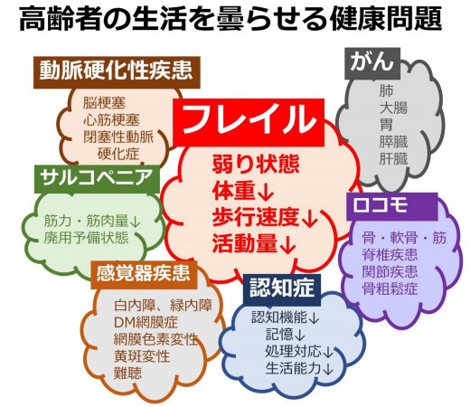 高齢者の生活を曇らせる健康問題