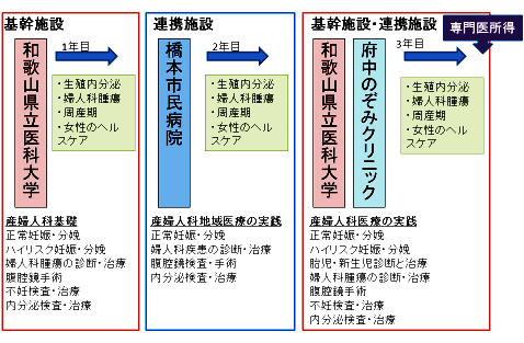 産婦人科専門医育成研修プログラムの概要（例２）