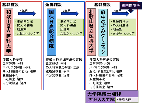 産婦人科専門医育成研修プログラムの概要（例３）